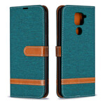 Xiaomi redmi Note 9 stof en leer effect case