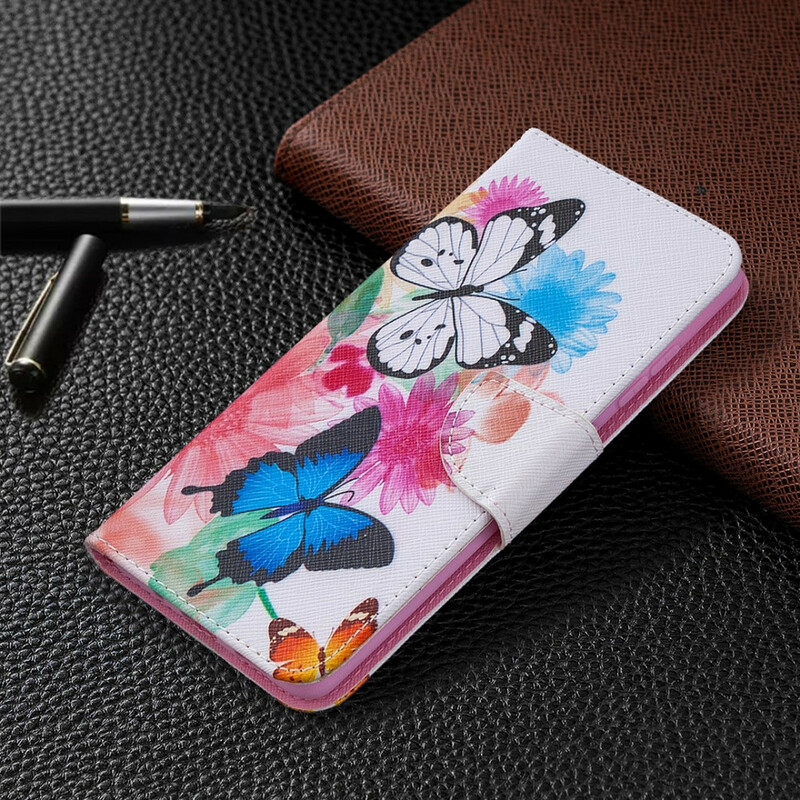 Samsung Galaxy S20 Hoesje FE Beschilderde Vlinders en Bloemen