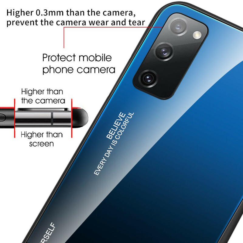 Samsung Galaxy S20 FE Case Gehard Glas Wees Jezelf