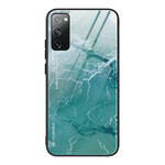 Samsung Galaxy S20 FE geval marmeren kleuren gehard glas