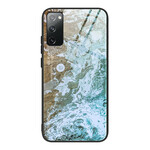 Samsung Galaxy S20 FE geval marmeren kleuren gehard glas
