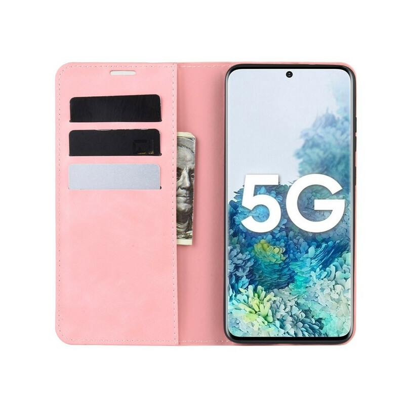 Flip cover Samsung Galaxy S20 FE Zacht Leder Effect