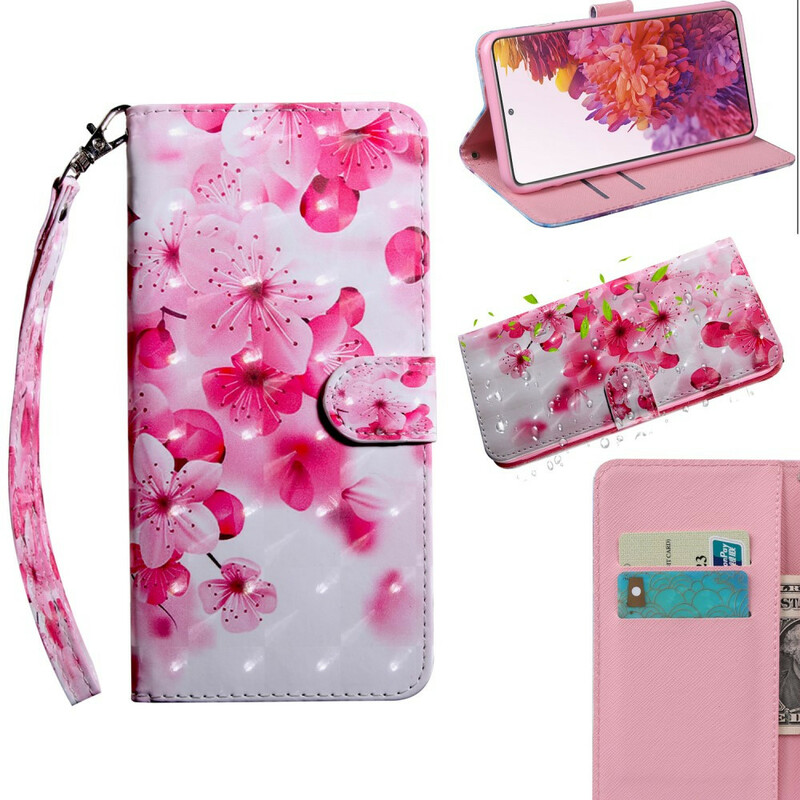 Samsung Galaxy S20 FE Hoesje Roze Bloemen