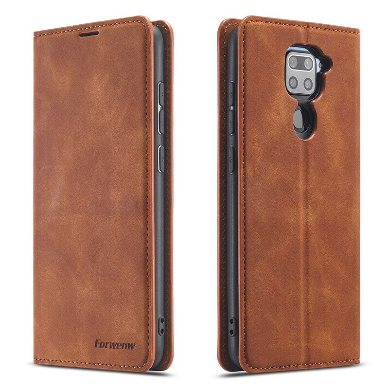 Flip Cover Xiaomi Redmi Note 9 leer effect VOORWENW Flip Cover Xiaomi Redmi Note 9 leer effect VOORWENW