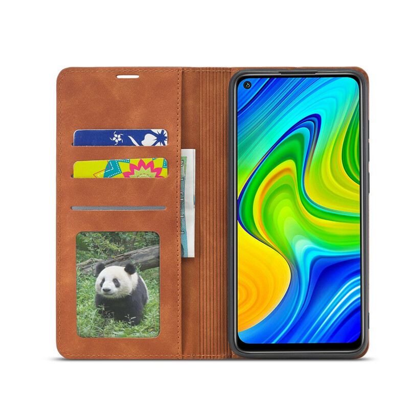 Flip Cover Xiaomi Redmi Note 9 leer effect VOORWENW Flip Cover Xiaomi Redmi Note 9 leer effect VOORWENW