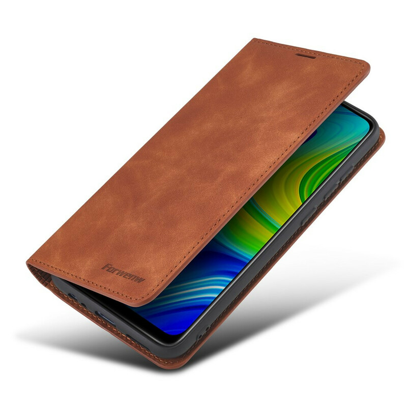 Flip Cover Xiaomi Redmi Note 9 leer effect VOORWENW Flip Cover Xiaomi Redmi Note 9 leer effect VOORWENW