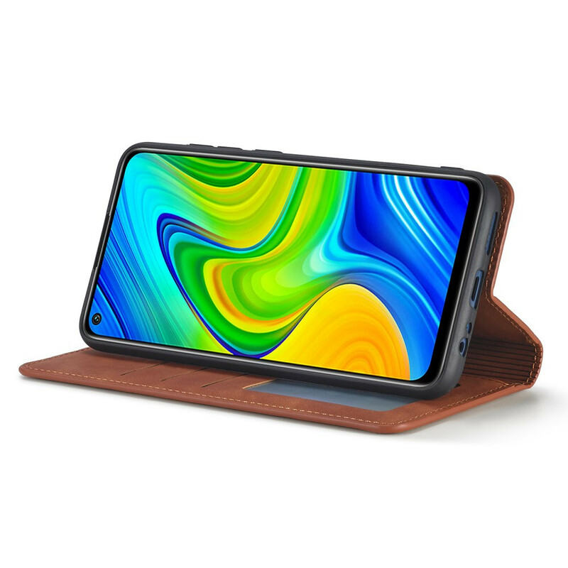 Flip Cover Xiaomi Redmi Note 9 leer effect VOORWENW Flip Cover Xiaomi Redmi Note 9 leer effect VOORWENW