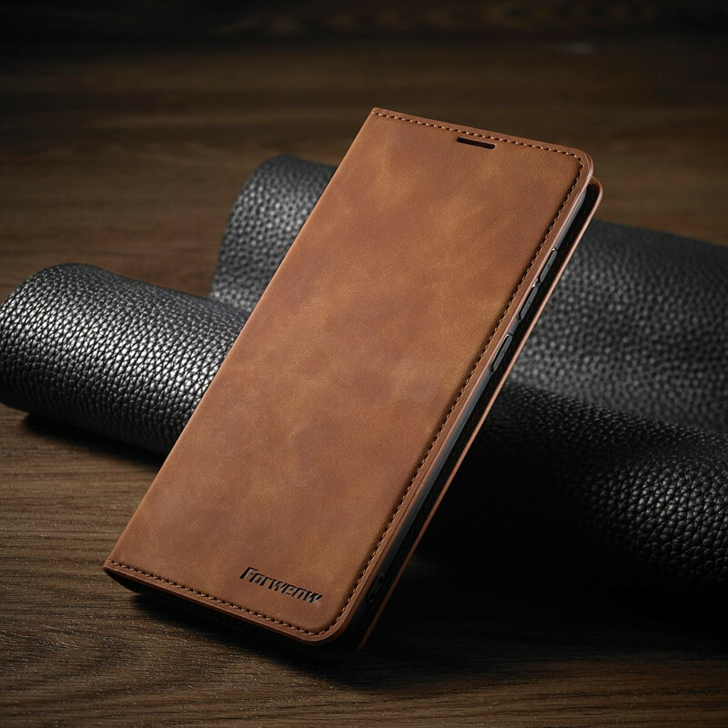 Flip Cover Xiaomi Redmi Note 9 leer effect VOORWENW Flip Cover Xiaomi Redmi Note 9 leer effect VOORWENW