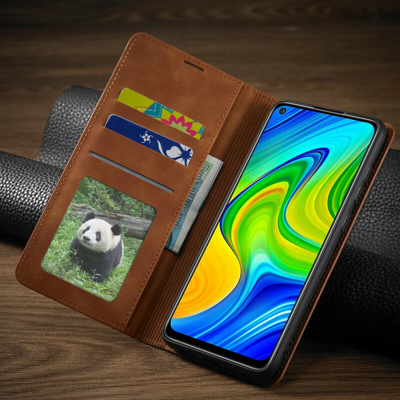 Flip Cover Xiaomi Redmi Note 9 leer effect VOORWENW Flip Cover Xiaomi Redmi Note 9 leer effect VOORWENW