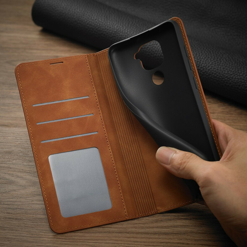 Flip Cover Xiaomi Redmi Note 9 leer effect VOORWENW Flip Cover Xiaomi Redmi Note 9 leer effect VOORWENW