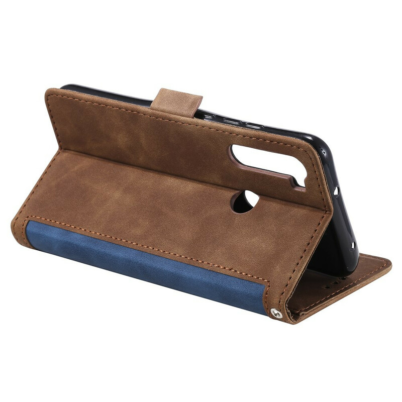 Xaiomi Redmi Note 8T Hoesje Two-tone kunstleer versterkte contouren