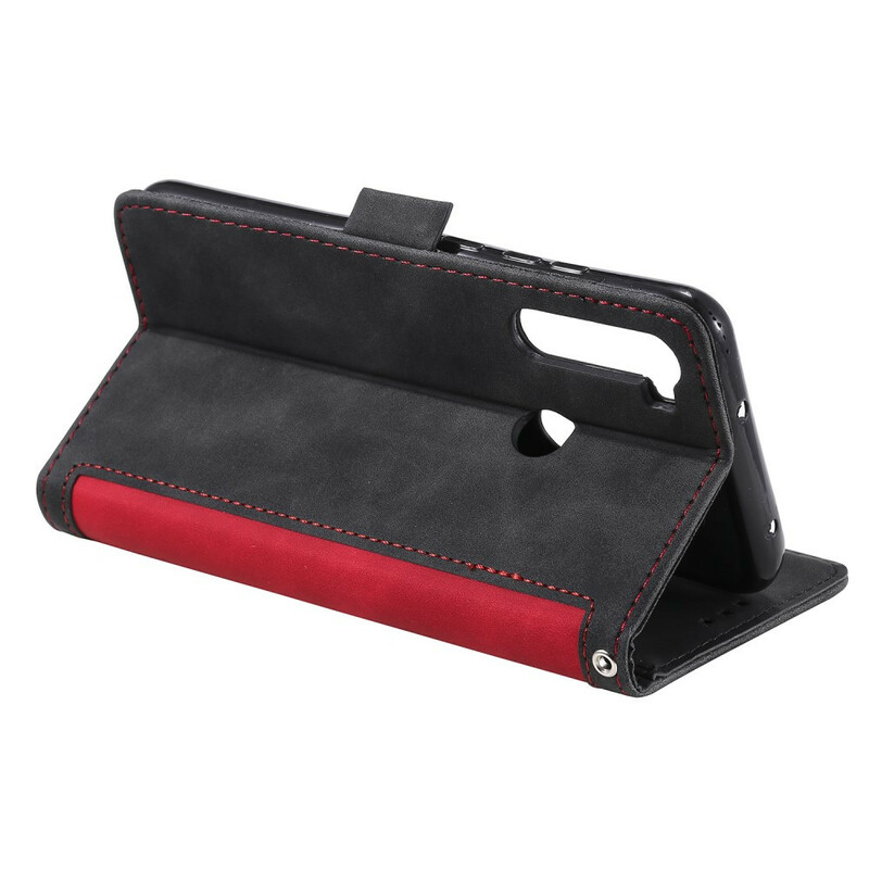 Xaiomi Redmi Note 8T Hoesje Two-tone kunstleer versterkte contouren