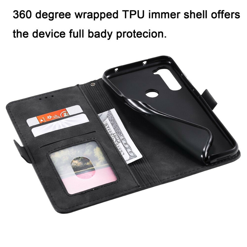 Xaiomi Redmi Note 8T Hoesje Two-tone kunstleer versterkte contouren