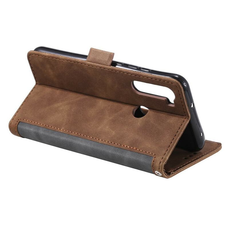 Xaiomi Redmi Note 8T Hoesje Two-tone kunstleer versterkte contouren