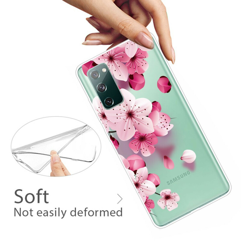 Samsung Galaxy S20 FE Hoesje Kleine Roze Bloemen