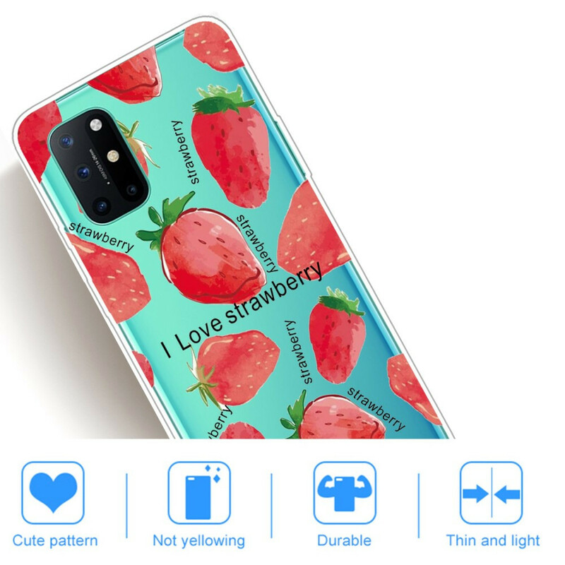 Hoesje OnePlus 8T Aardbei / i Love Aardbei