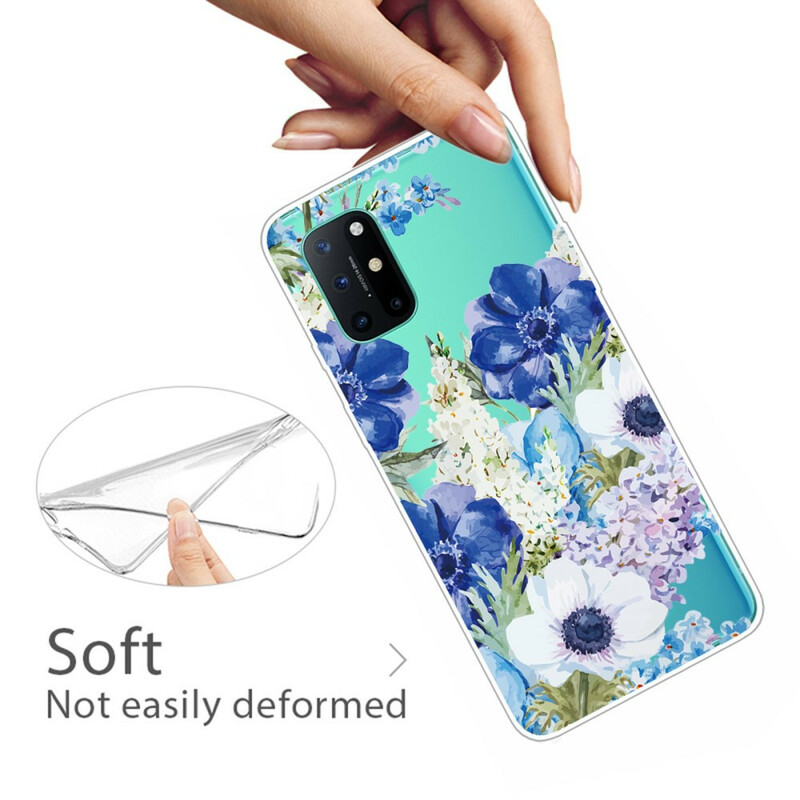 OnePlus 8T heldere aquarel bloem case