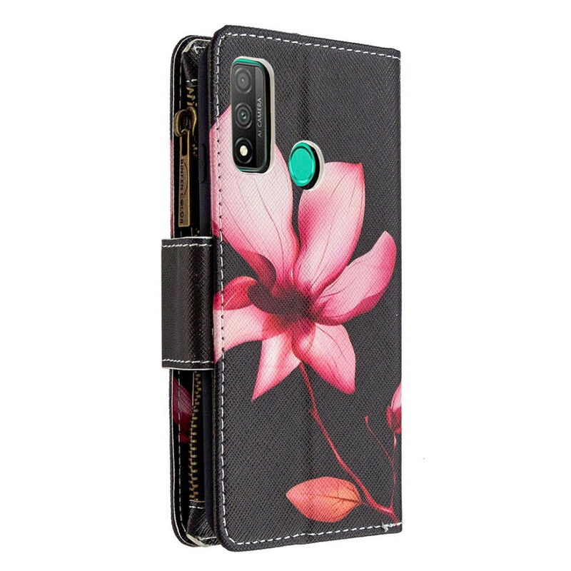 Huawei P Smart Case 2020 Zipped Pocket Flower