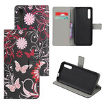 Huawei P Smart S Case Vlinders en Bloemen