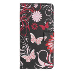 Huawei P Smart S Case Vlinders en Bloemen