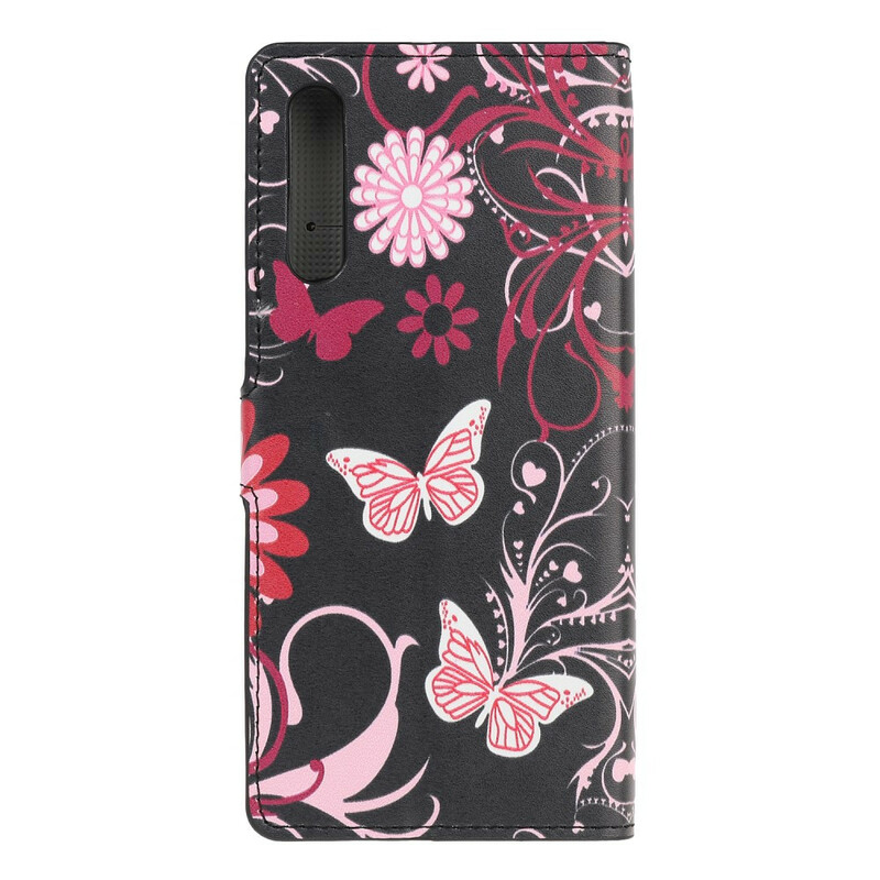 Huawei P Smart S Case Vlinders en Bloemen