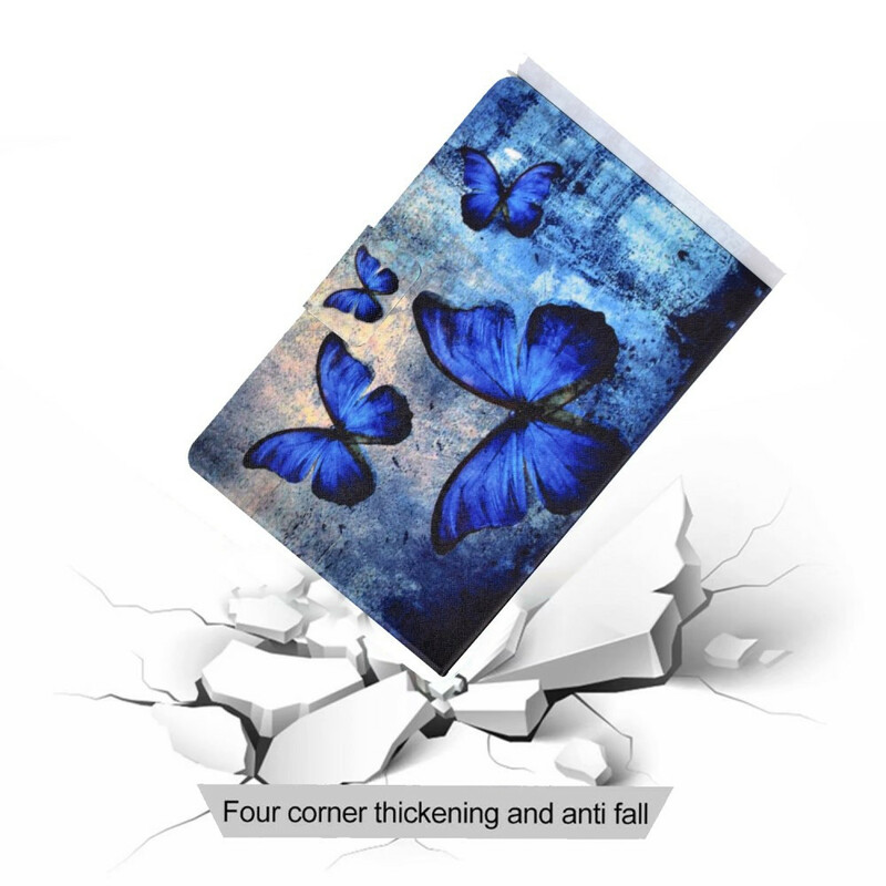 Hoesje Huawei MediaPad T3 10 Blauw Vlinders