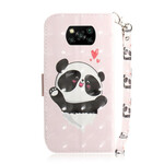Xiaomi Poco X3 Panda Love Strap Hoesje