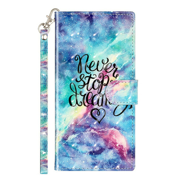 Samsung Galaxy Note 10 Hoesje Never Stop Dreaming Lichtvlekken