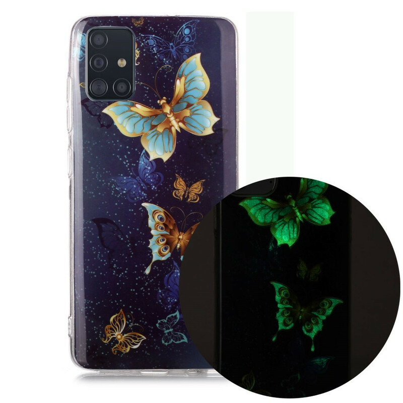 Samsung Galaxy A51 hoesje vlinder serie fluorescerende