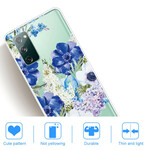 Samsung Galaxy S20 FE Transparant Waterverf Bloem Hoesje
