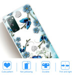 Samsung Galaxy S20 FE Clear Case Vlinders en Bloemen Retro