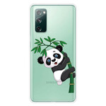 Samsung Galaxy S20 FE Transparant Hoesje Panda Op Bamboe
