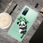 Samsung Galaxy S20 FE Transparant Hoesje Panda Op Bamboe