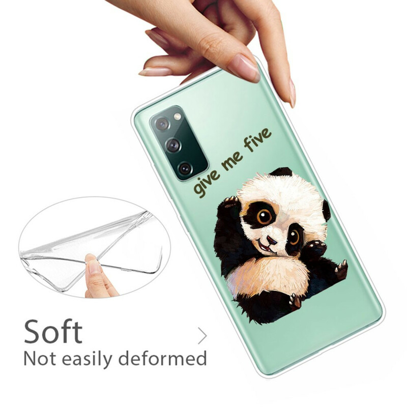 Samsung Galaxy S20 FE Clear Case Panda Geef Me Vijf