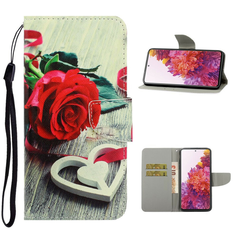 Samsung Galaxy S20 FE Roze Romantisch Strap Hoesje