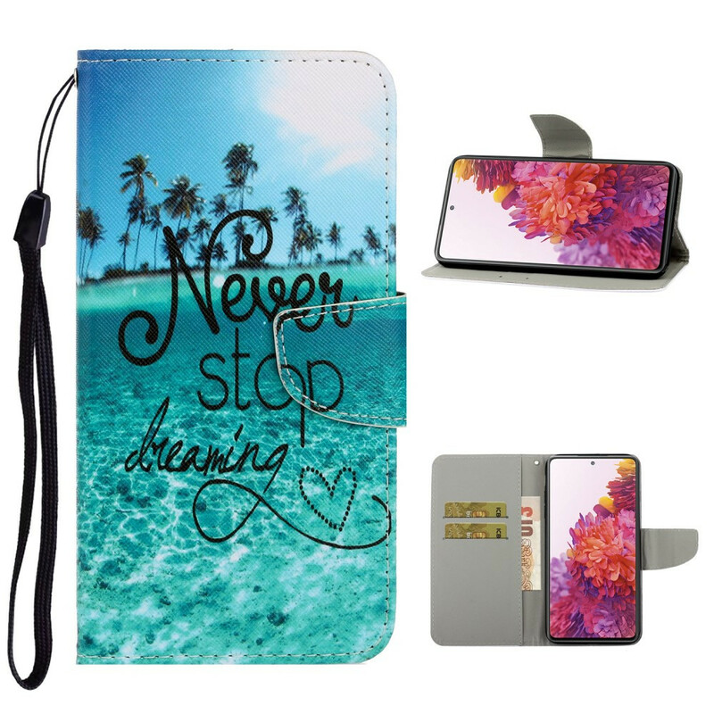 Samsung Galaxy S20 FE Never Stop Dreaming Navy Strap Case