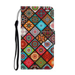 Samsung Galaxy S20 FE Patchwork Mandala's Hoesje met Koord