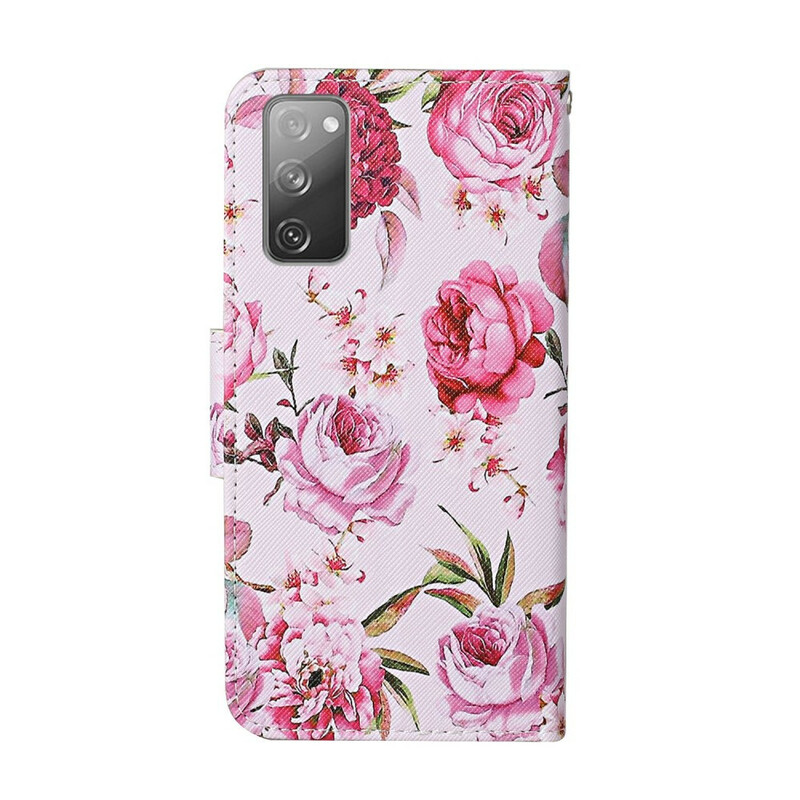 Samsung Galaxy S20 Hoesje FE Magistraal Bloemen met Koord