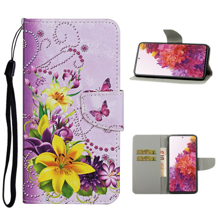 Samsung Galaxy S20 Hoesje FE Magistraal Bloemen met Koord
