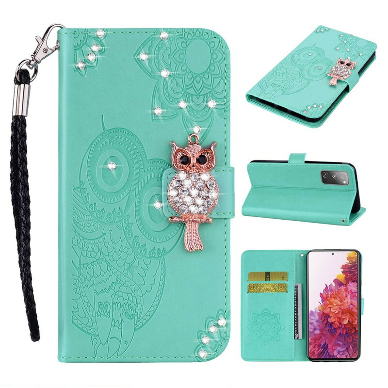 Samsung Galaxy S20 FE Hoesje Mandala Uil en Charm Samsung Galaxy S20 FE Hoesje Mandala Uil en Charm