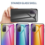 Samsung Galaxy S20 FE Carbon Fiber gehard glas case