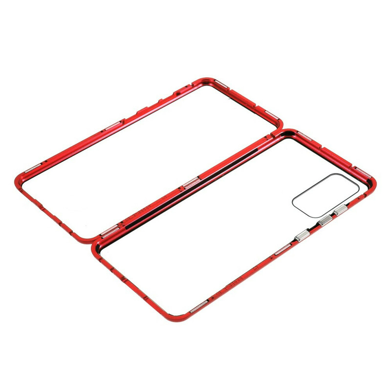 Samsung Galaxy S20 FE Case Metalen randen en gehard glas achterkant