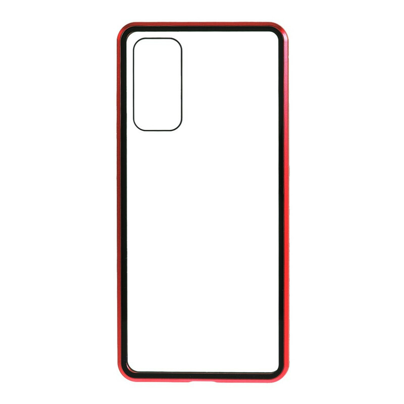 Samsung Galaxy S20 FE Case Metalen randen en gehard glas achterkant