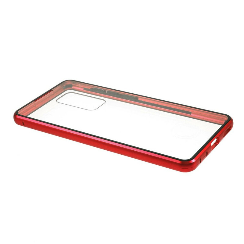 Samsung Galaxy S20 FE Case Metalen randen en gehard glas achterkant
