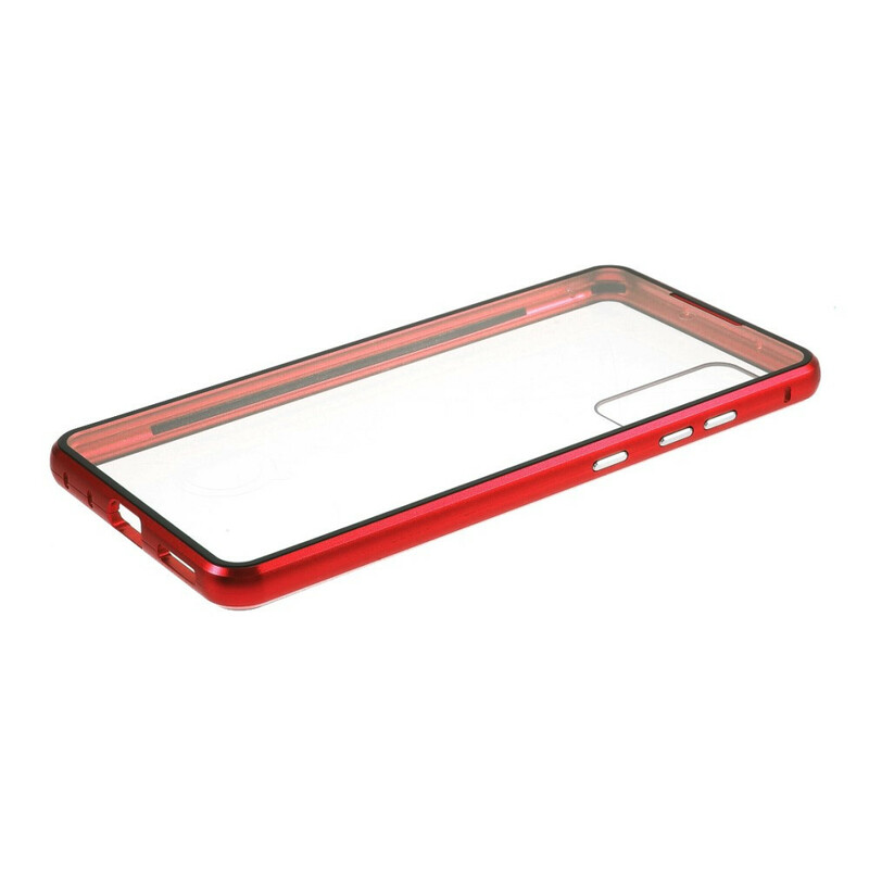Samsung Galaxy S20 FE Case Metalen randen en gehard glas achterkant