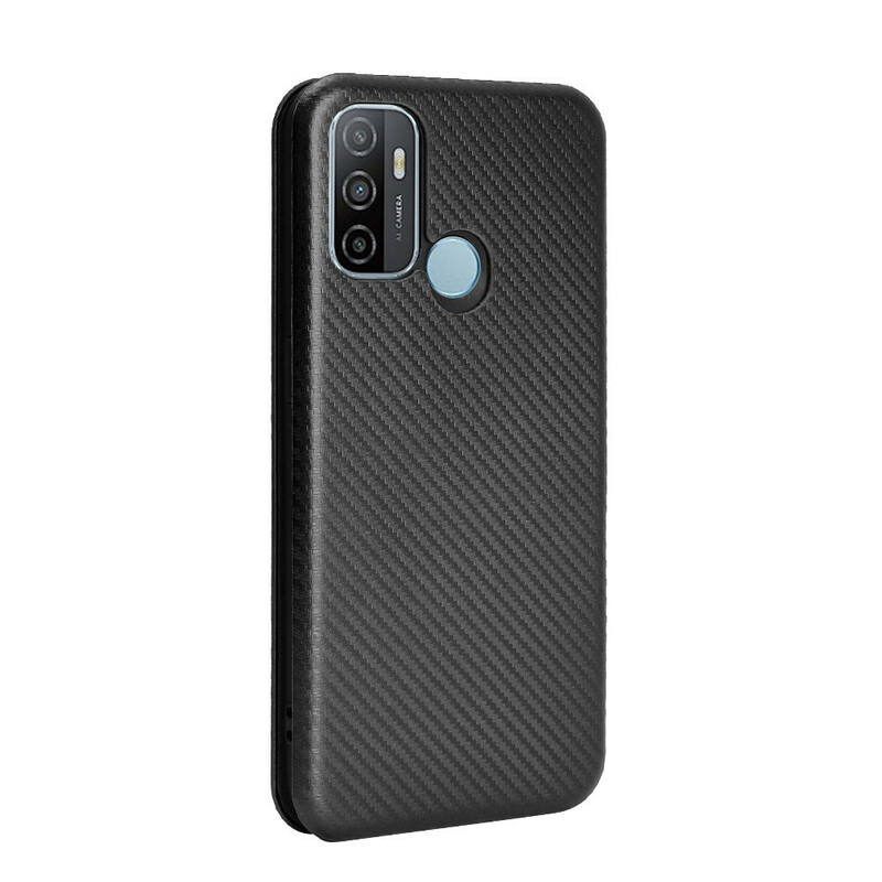 Flip Cover Oppo A53 Silicone Carbon Fiber Gekleurde