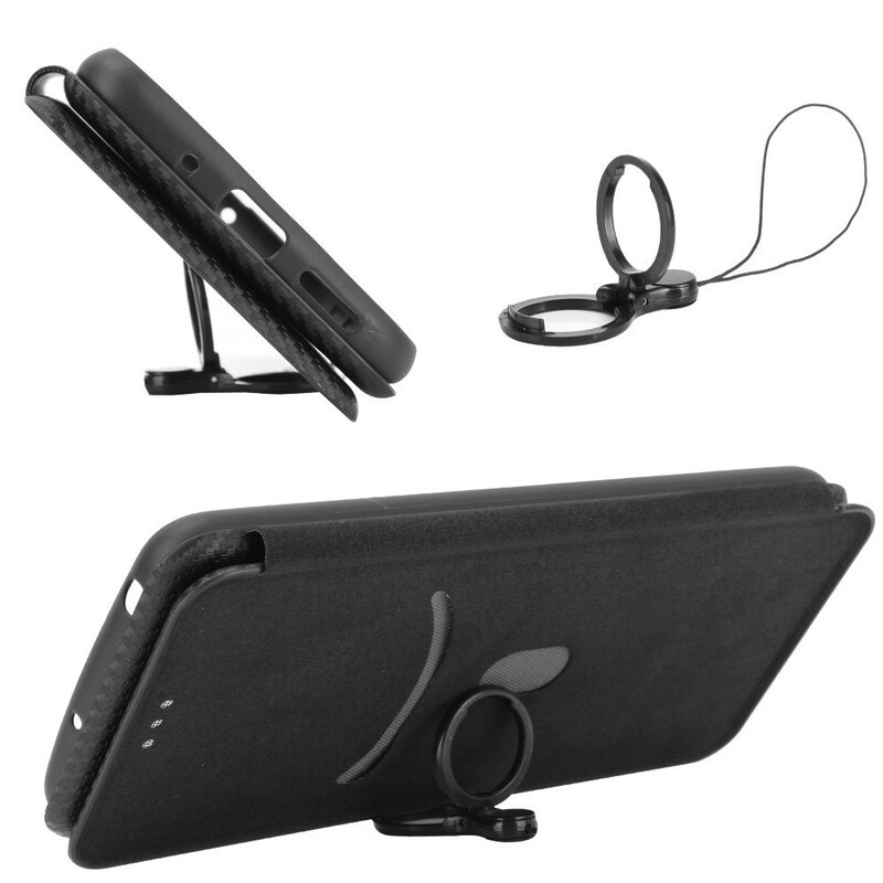 Flip Cover Oppo A53 Silicone Carbon Fiber Gekleurde