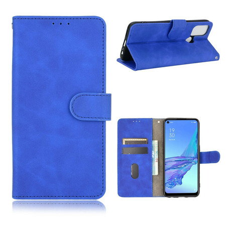 Oppo A53 Zacht Aanraak Leder Hoesje