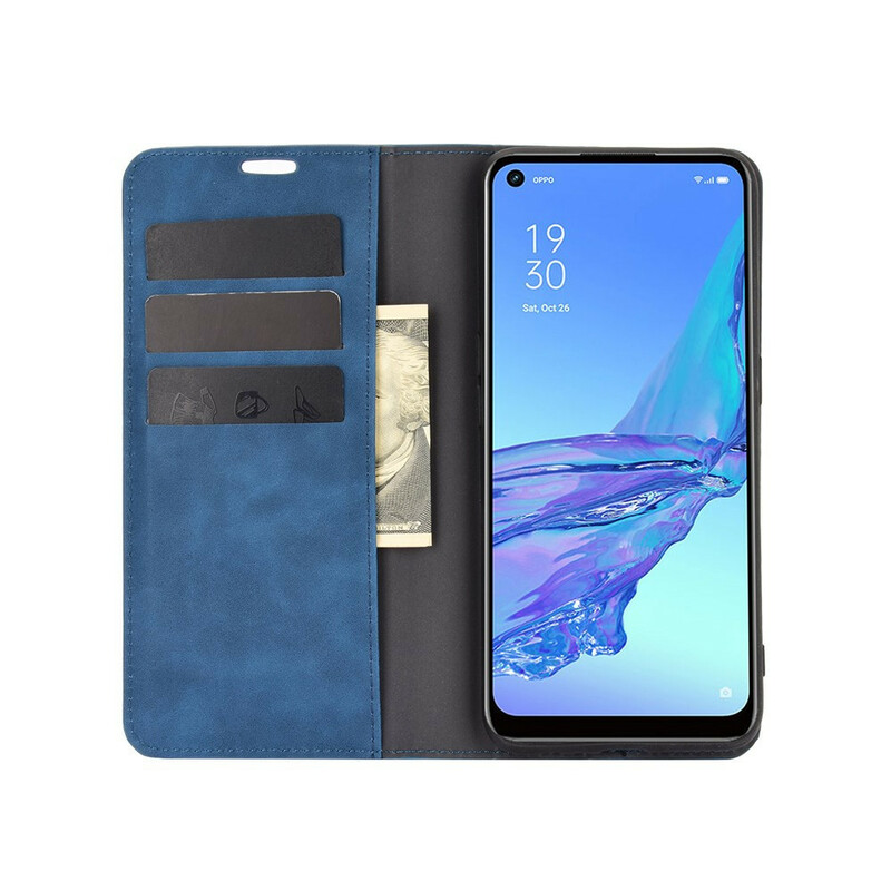 Flip Cover Oppo A53 Zacht Leder Effect