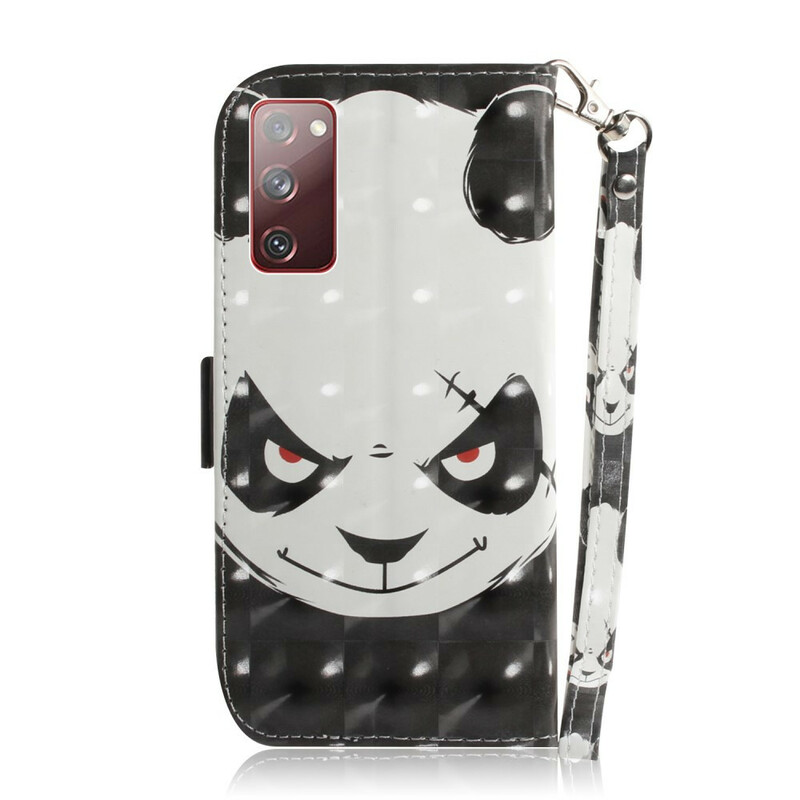 Samsung Galaxy S20 FE Angry Panda Strap Hoesje
